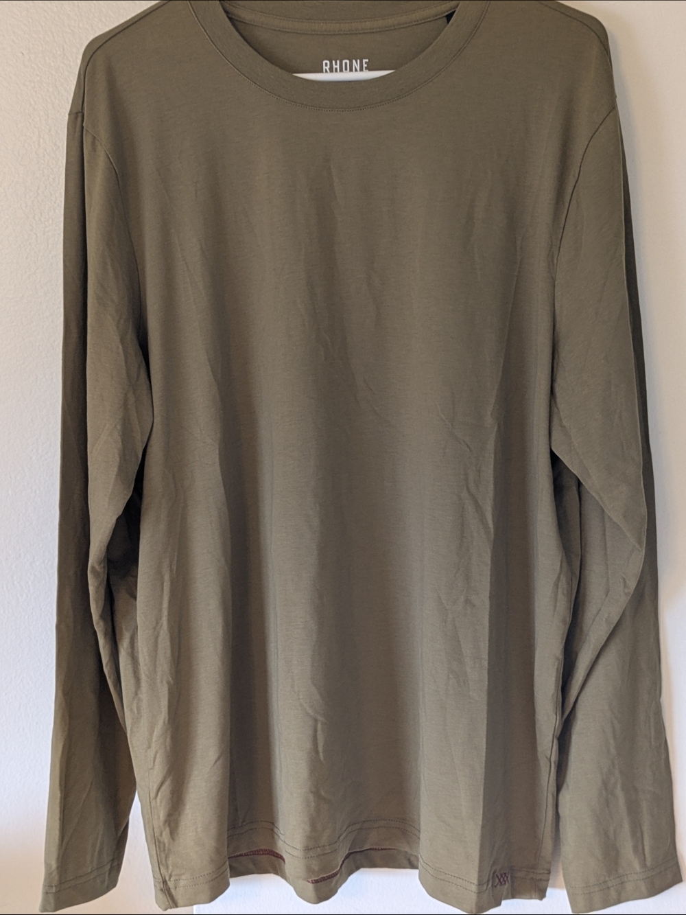 RHONE Olive Green Long Sleeve Crewneck Shirt- XL (NWOT)